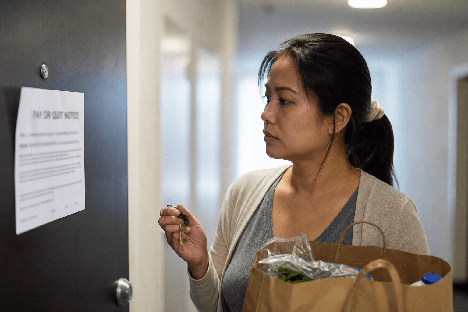 Landlord dán Pay or Quit lên cửa? Đừng dọn đi trước khi biết tờ giấy đang ở bước nào