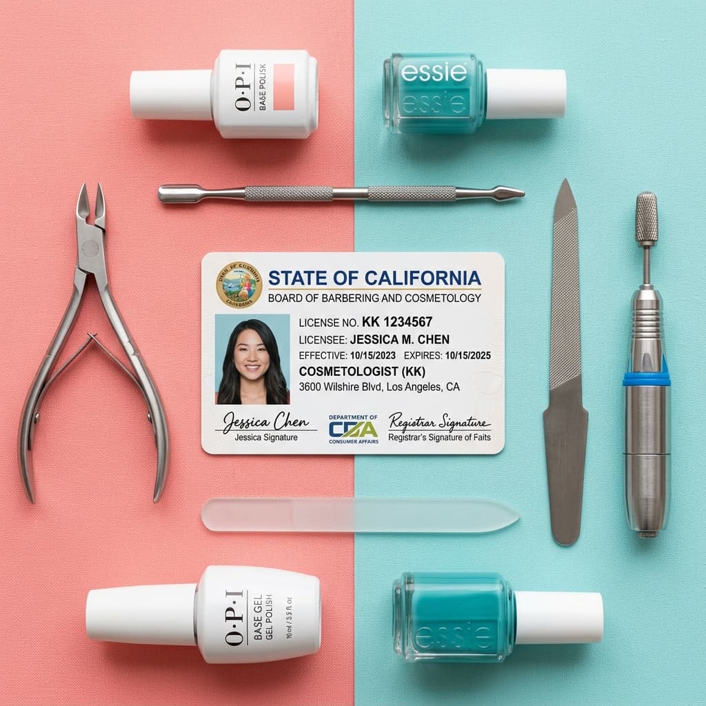 Giấy phép và dụng cụ nail California
