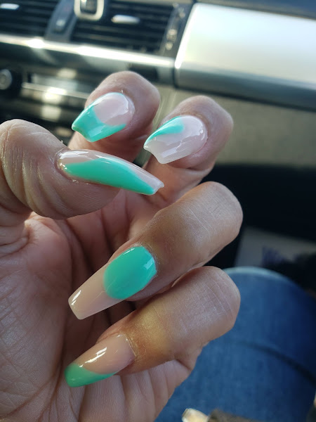 Pink & White Nails