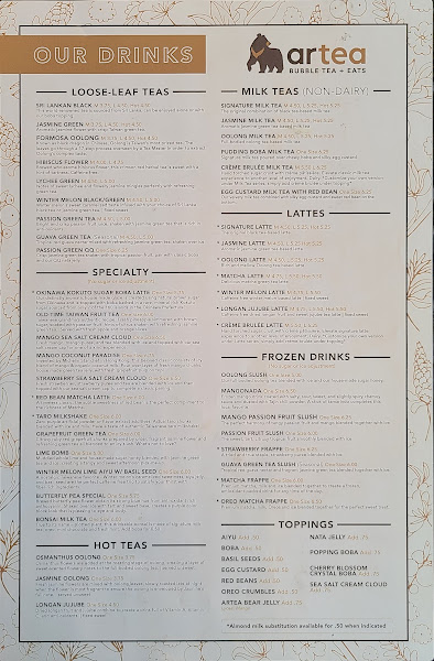 Artea Bubble Tea + Eats 4