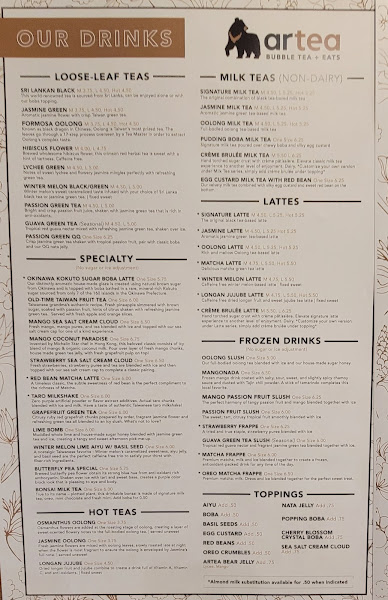 Artea Bubble Tea + Eats 4