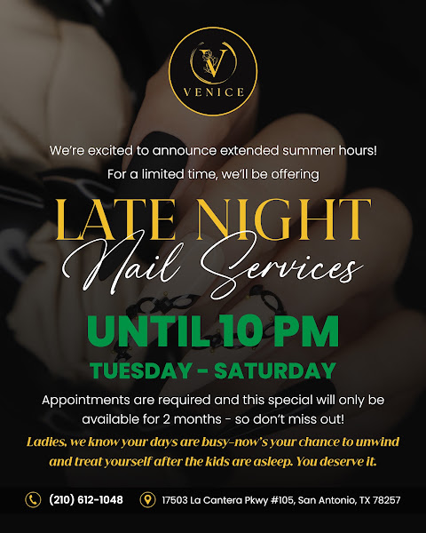 Venice Nail Bar (We Open Late Night until 10pm, Tuesday to Saturday)