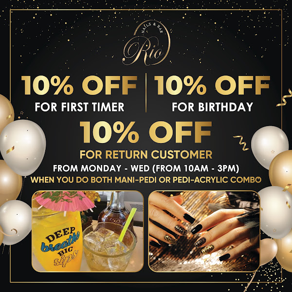 Rio Nails & Bar (SE MILITARY ONLY 1 LOCATION) 10% OFF FOR MILITARY & FIRST TIME CUSTOMER