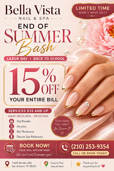 Bella vista nail & spa San Antonio