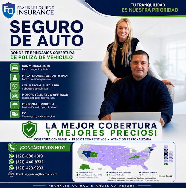 Auto Insurance - Seguro de Auto / Seguros de Salud / Seguros de Vida - Franklin Quiroz 3