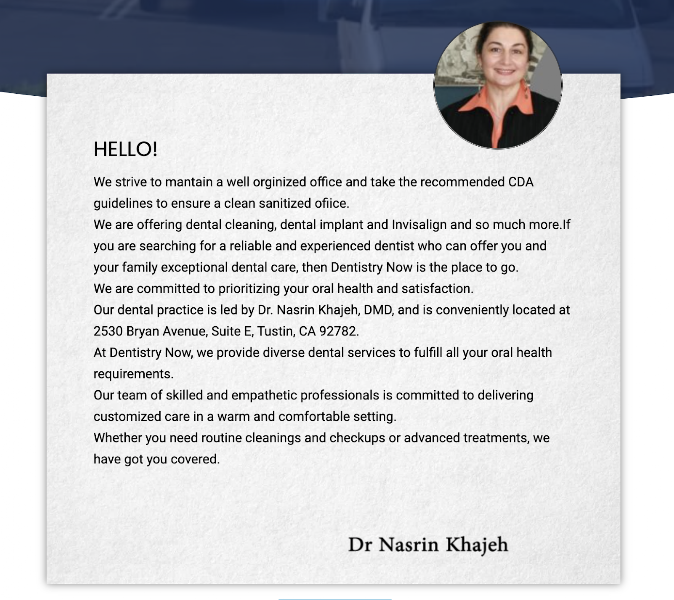 Dr. Nasrin Khajeh DMD
