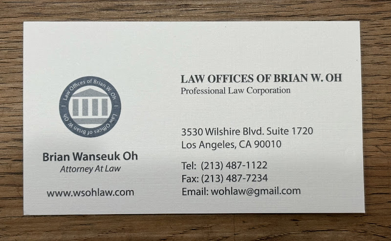 Law office of BRIAN W. OH 오완석 이민법 변호사 2