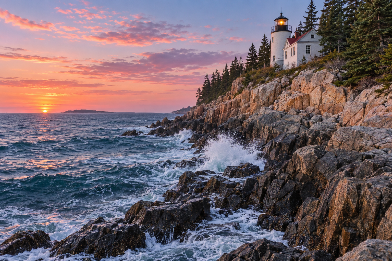 Acadia National Park and Coastal Maine Lobster Shacks: Cadillac Mountain Sunrise, Ocean Path, and Fresh Seashore Feasts
