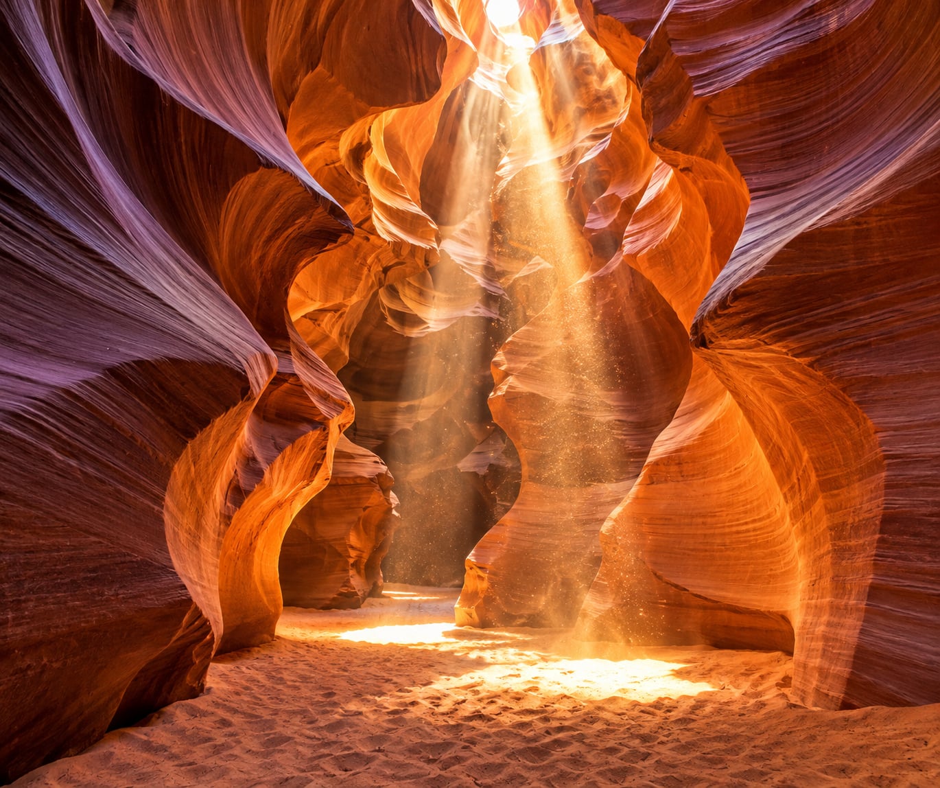 Antelope Canyon Light Beam Sandstone Scene