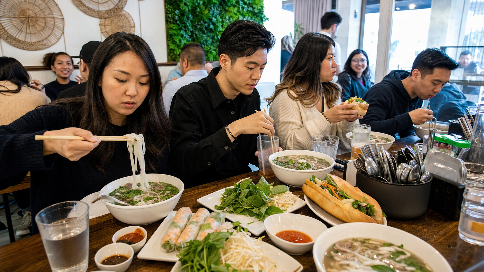 Bàn tiệc món Việt thịnh soạn tại Atlanta