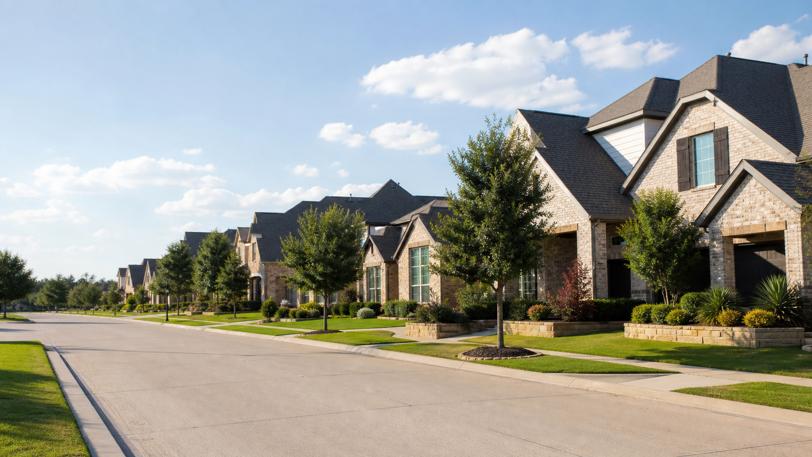 Khu dân cư ngoại ô thanh bình ở Texas