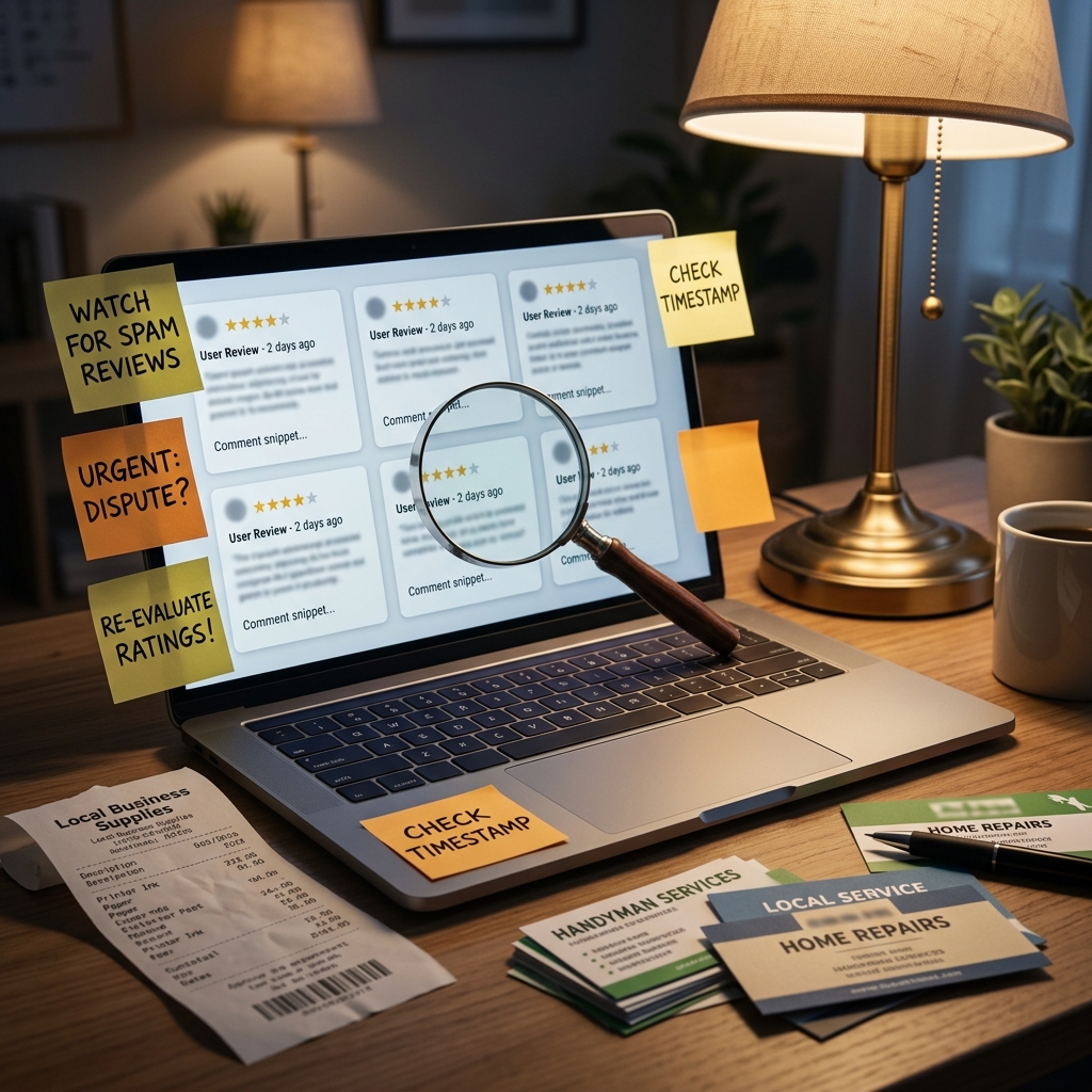 Checking fake-looking review patterns before hiring