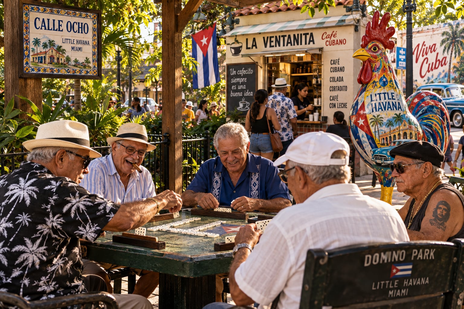 Miami Little Havana Calle Ocho Street Scene