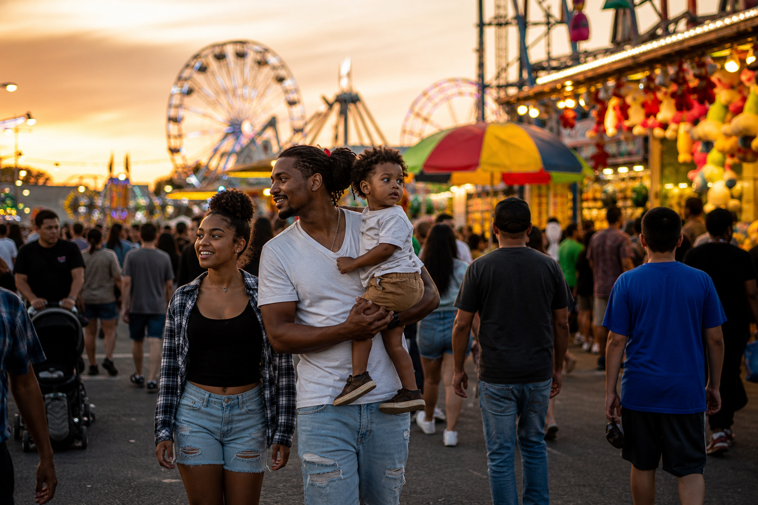 Visitors at the Great New York State Fair in Syracuse