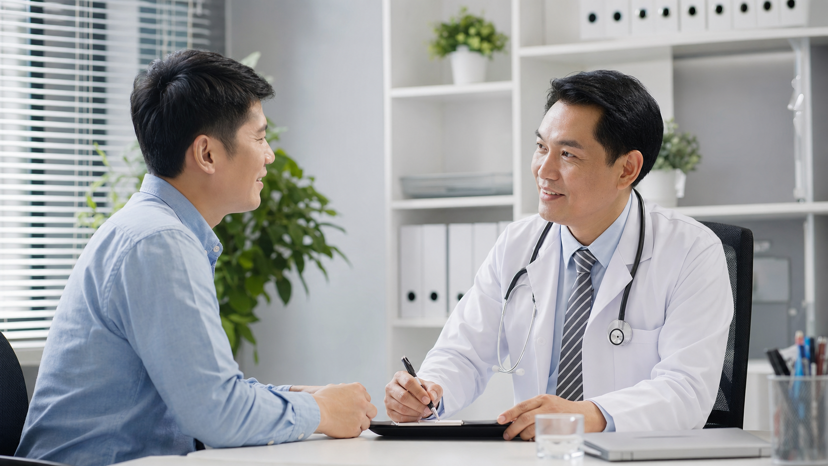 Bệnh nhân đi khám và yên tâm vì có bảo hiểm