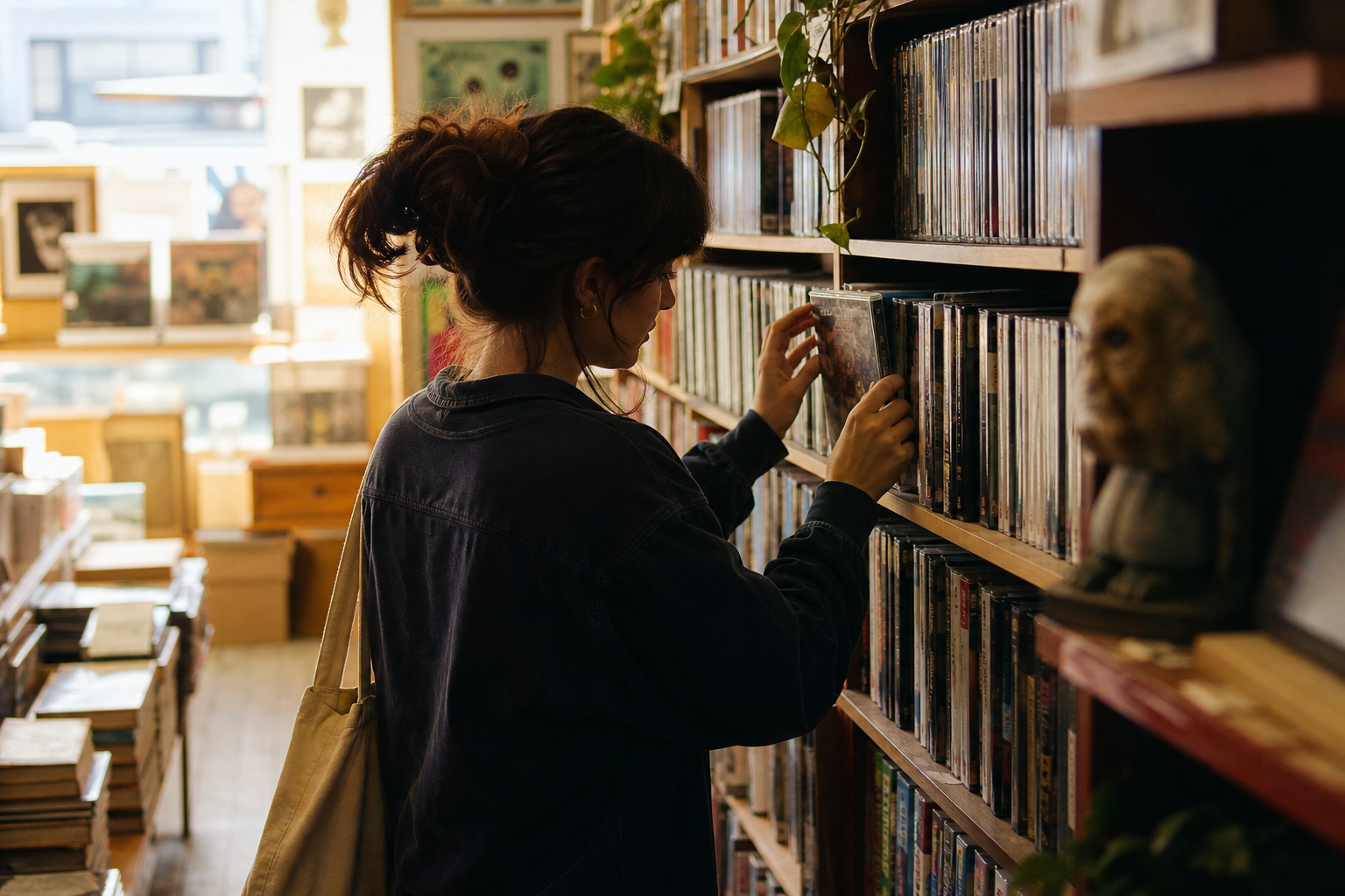 A shopper returns to physical games, movies and books because a shelf does not need a license server