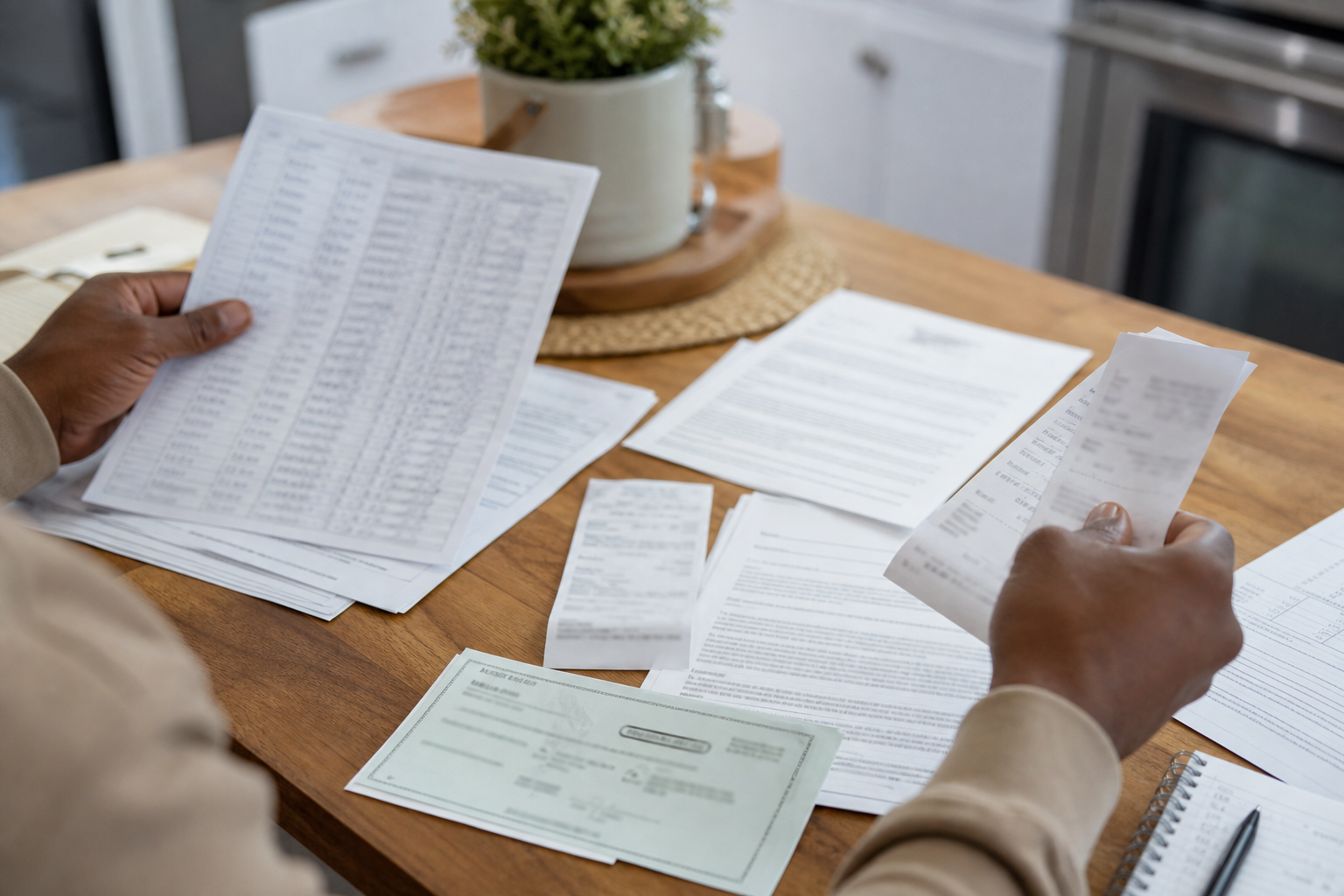 Rent ledger phải được đối chiếu với lease, receipts, bank records và rental-assistance payments theo từng tháng