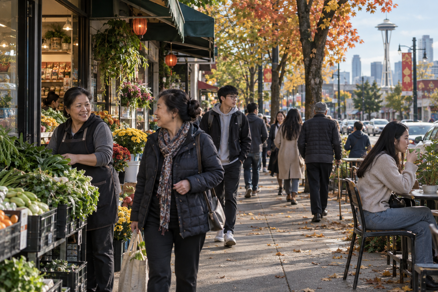 Một góc phố thanh bình trên đường South Jackson Street tại Little Saigon Seattle
