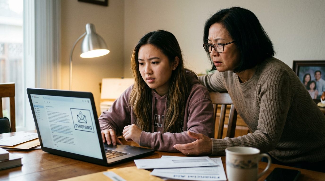 Học sinh và phụ huynh cẩn thận với email lừa đảo financial aid