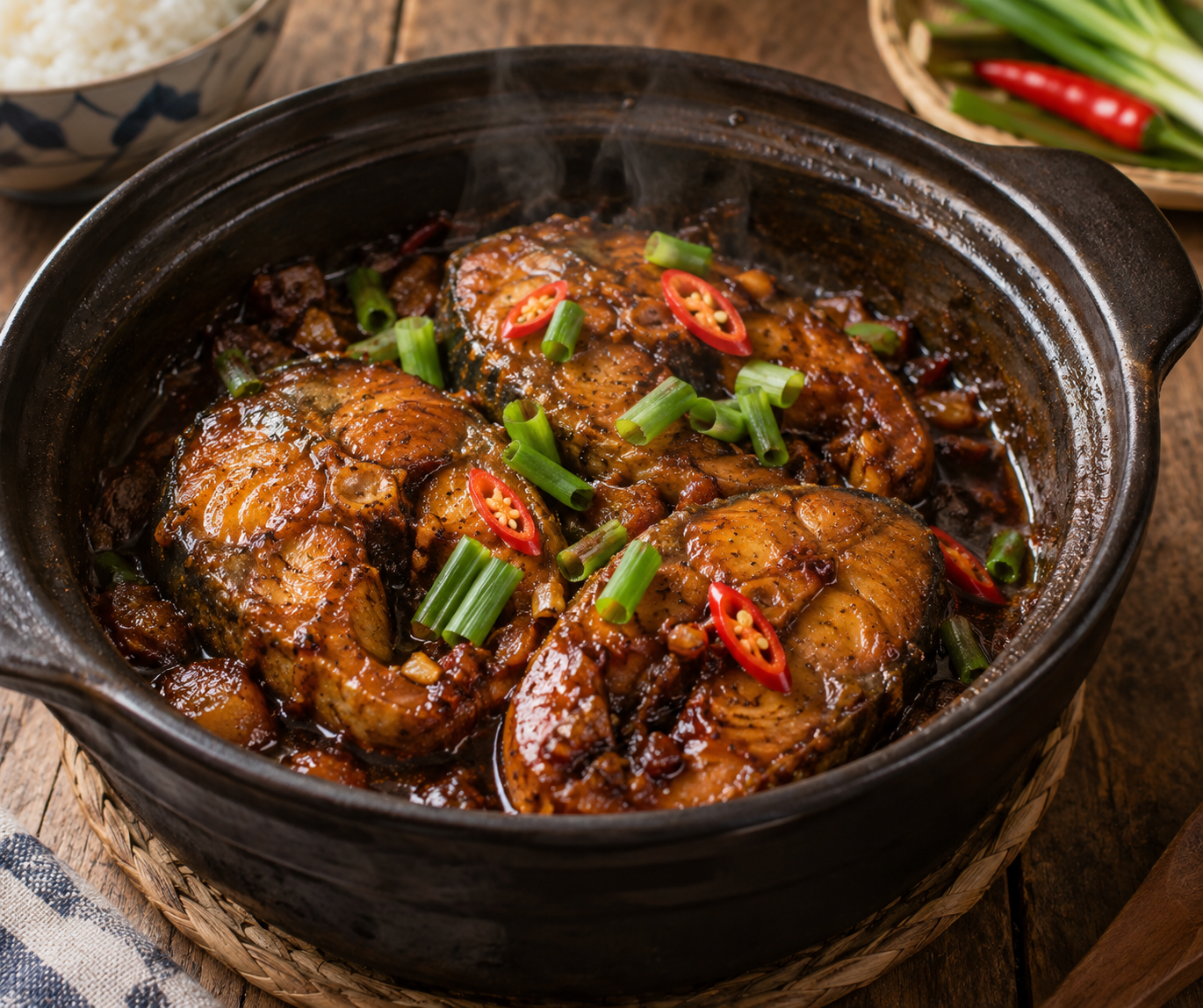 The Soul of Vietnamese Home Cooking: The Sacred Harmony of Caramelized Claypot Fish and Tamarind Sour Soup