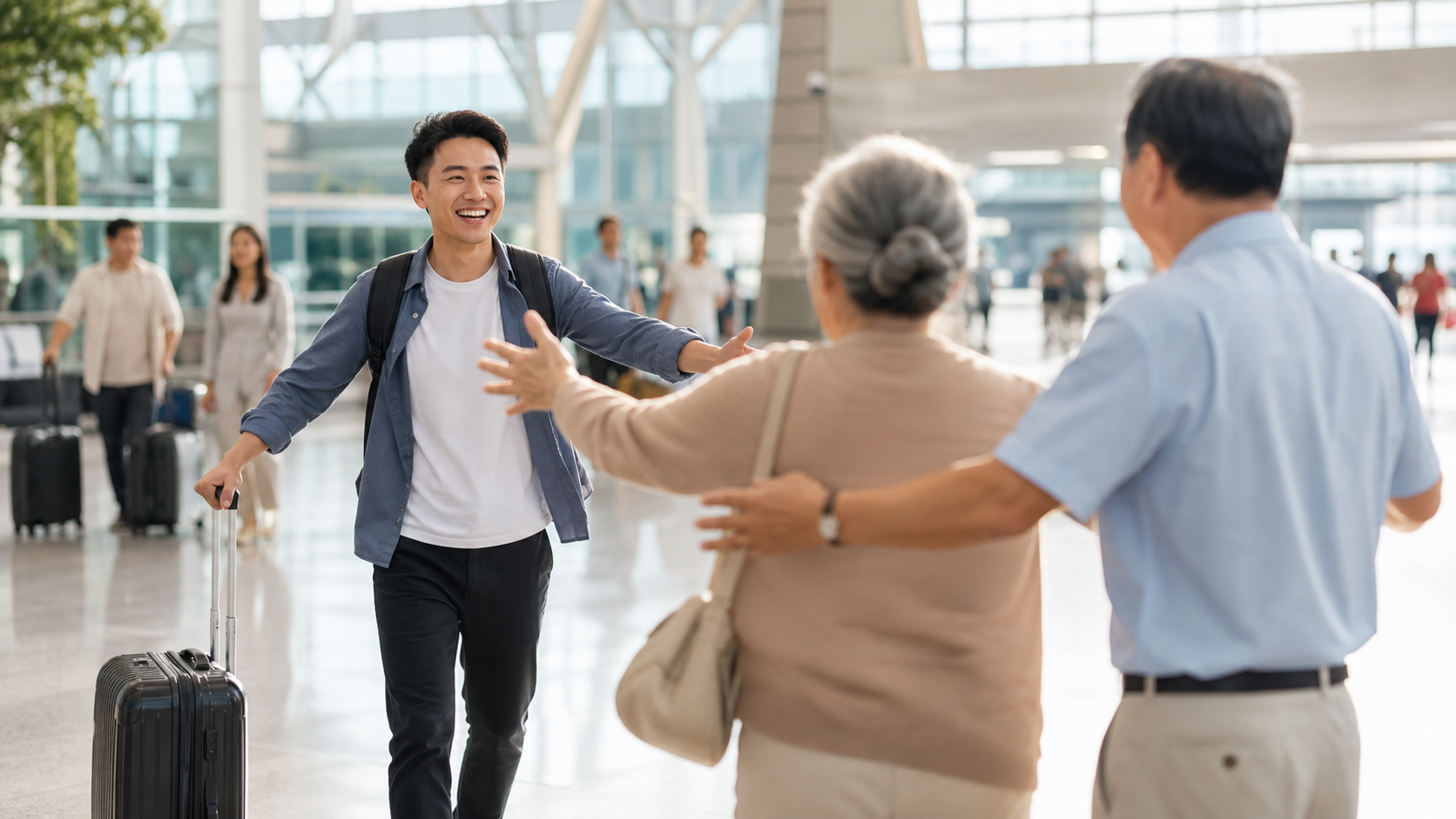 Việt kiều kéo vali về nước tại sân bay Tân Sơn Nhất