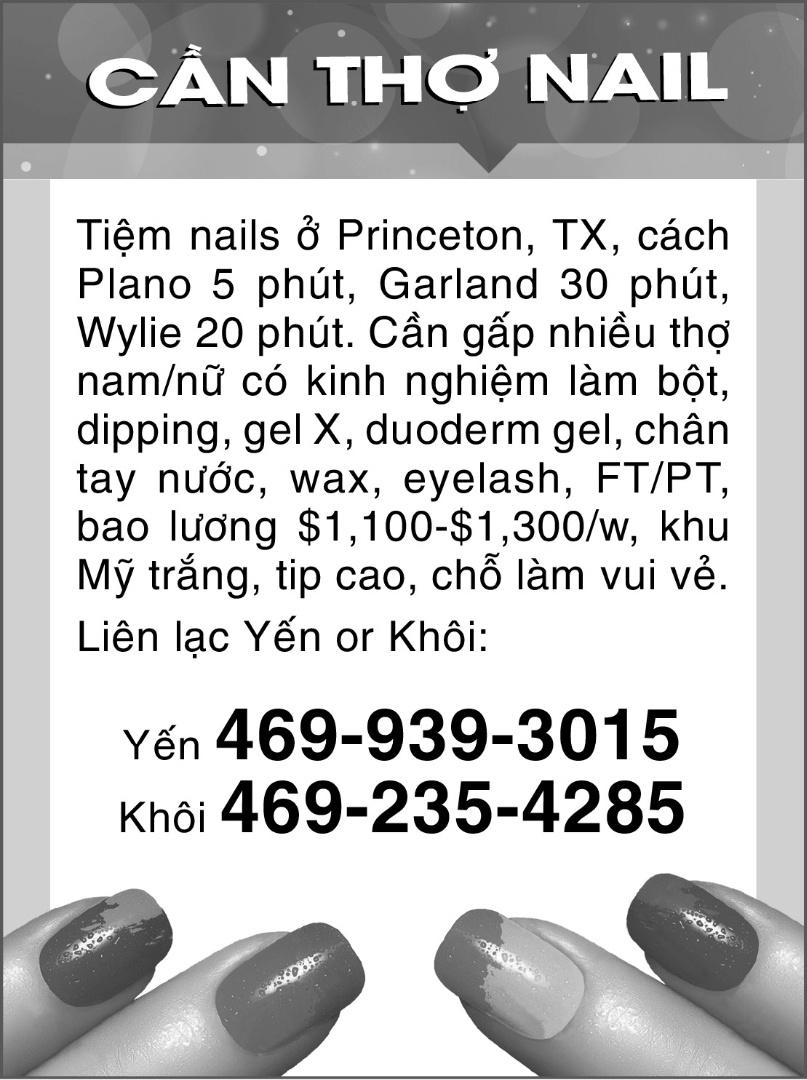 cần thợ nails gấp