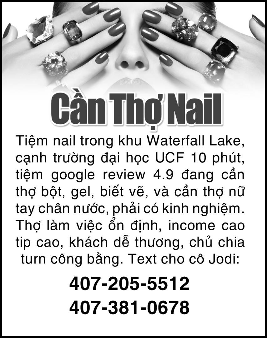 Cần thợ nail gấp
