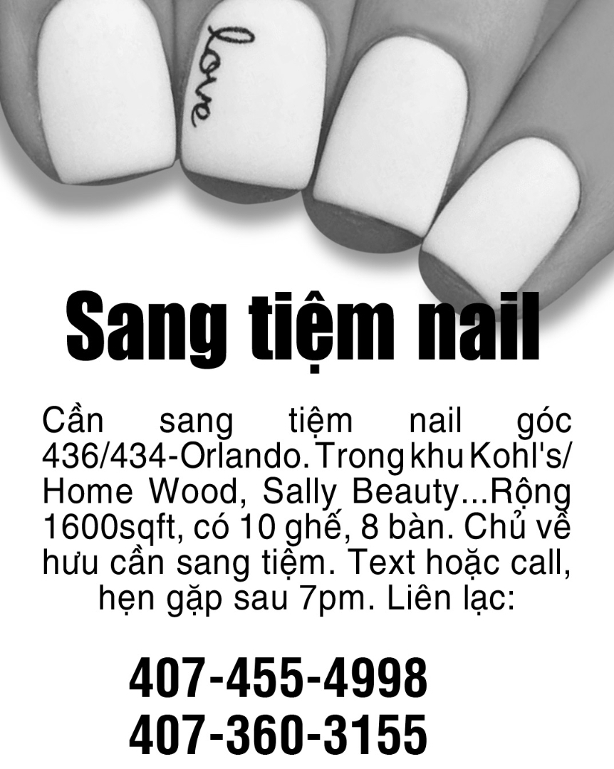 CẦN SANG TIỆM NAIL