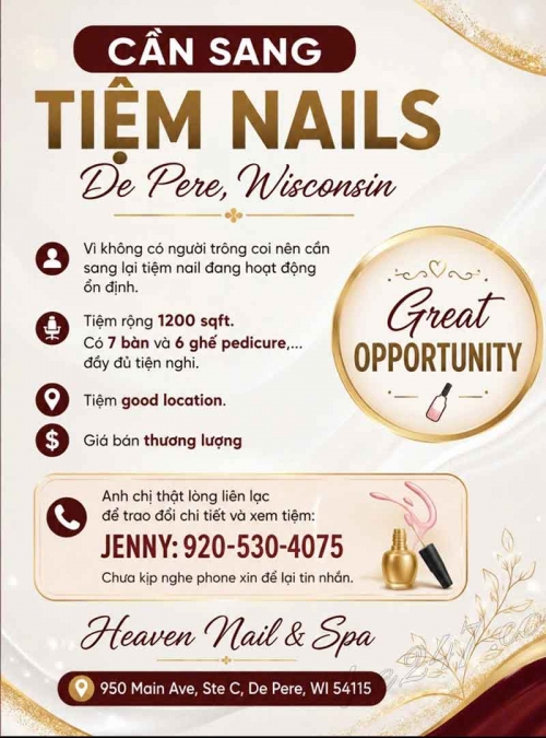 Sang Tiệm Nail Khu Kenosha, Wisconsin