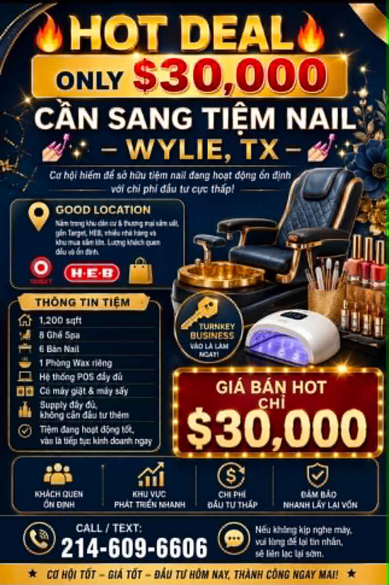 Sang Tiệm Nails Wylie, Texas - Income Tốt