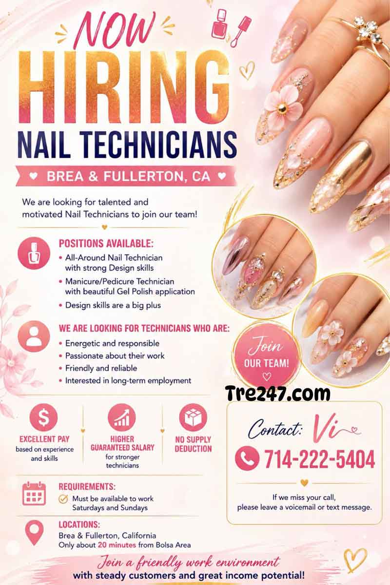 Cần Thợ Nails FULLERTON, California