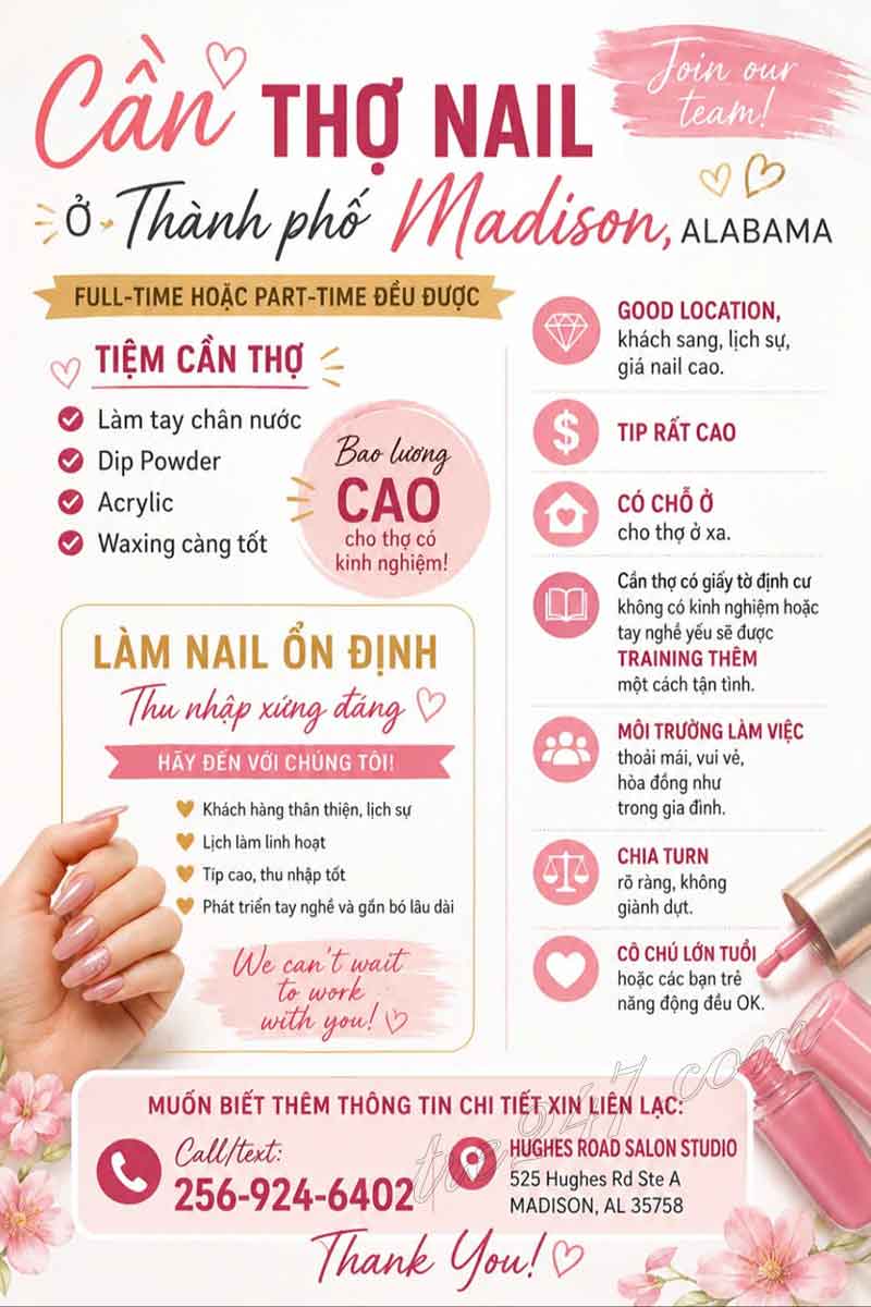 Cần Thợ Nails Madison, Alabama - Bột, Tay chân nước, Dip, Wax