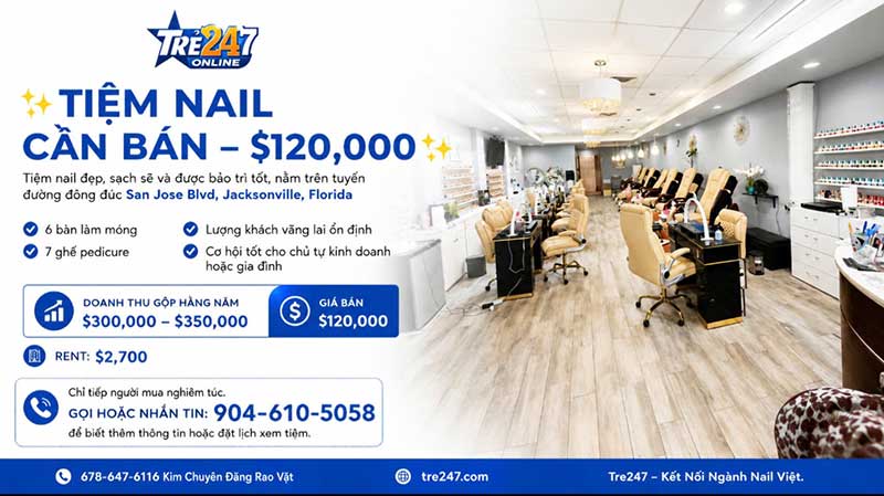 Sang Tiệm Nails Tại Jacksonville, Florida