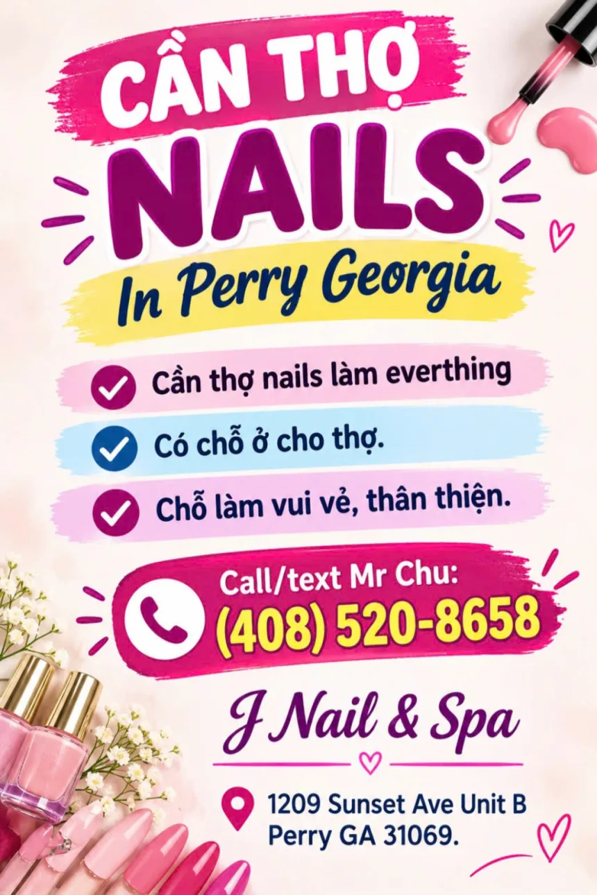Cần Thợ Nails Vùng Perry, Georgia - Bột, Tay chân nước, Dip, Everything