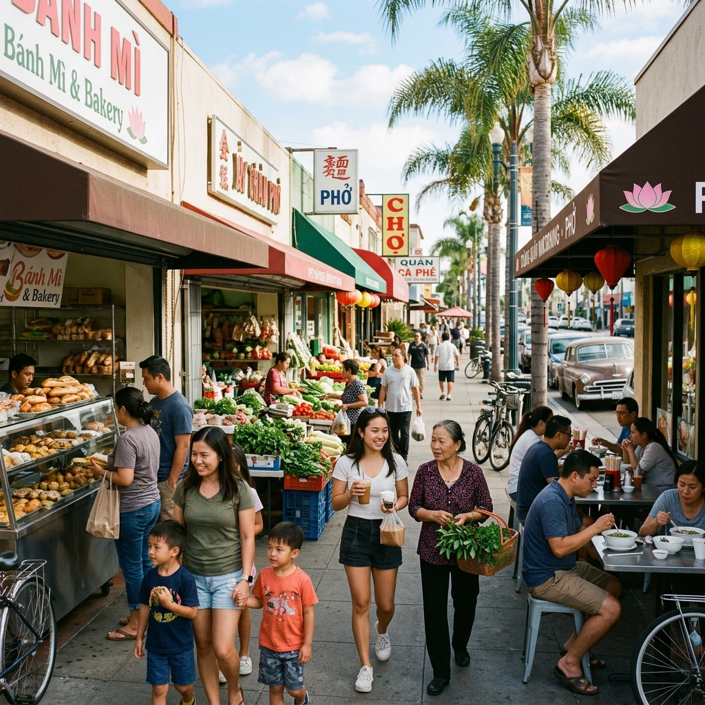 Một ngày ở Little Saigon San Diego với phở, bánh mì, chợ Việt, cà phê đá và nắng California