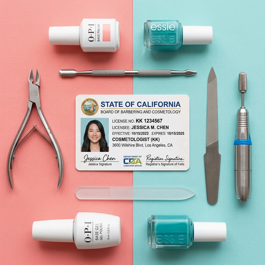 Giấy phép và dụng cụ nail California