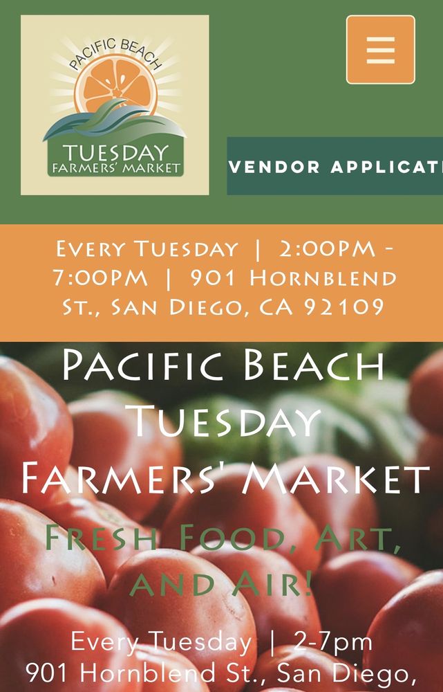 Pacific Beach Tuesday Farmers’ Market